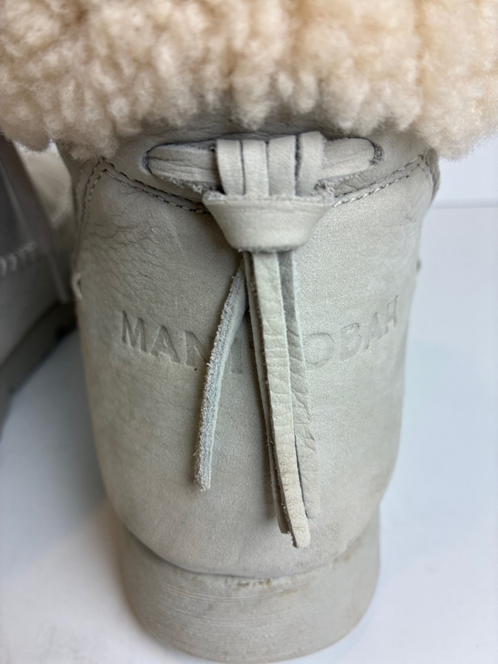 Manitobah Pacific Hiker Boots 9 Waterproof Grey Pumice Suede + Shearling Winter - Picture 5 of 16